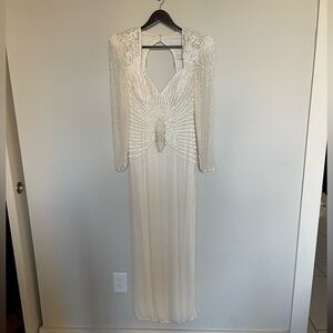 STUNNING Vintage 80s/90s Hand Beaded Wedding Dress